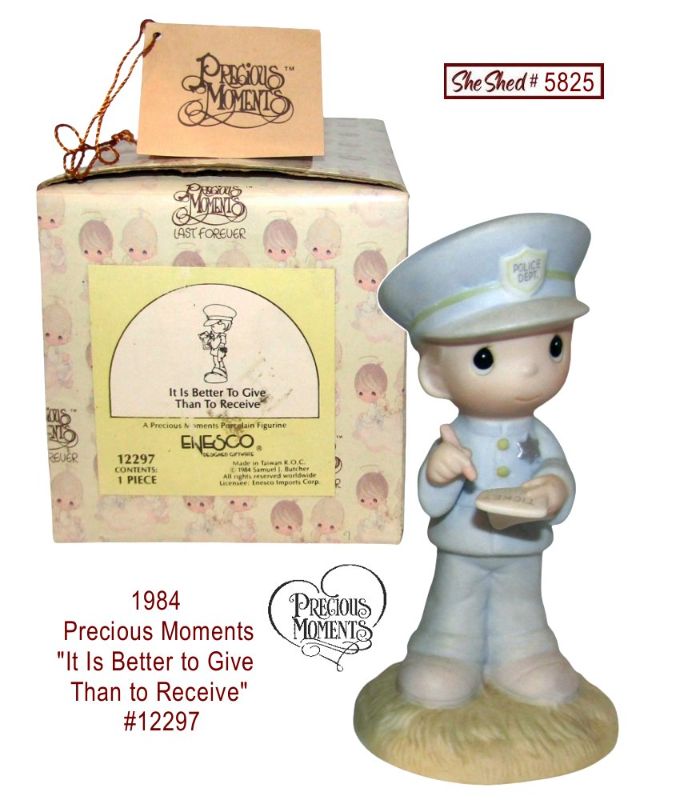 Precious Moments 1984 It Is Better To Give Than Receive 12297 w/ box