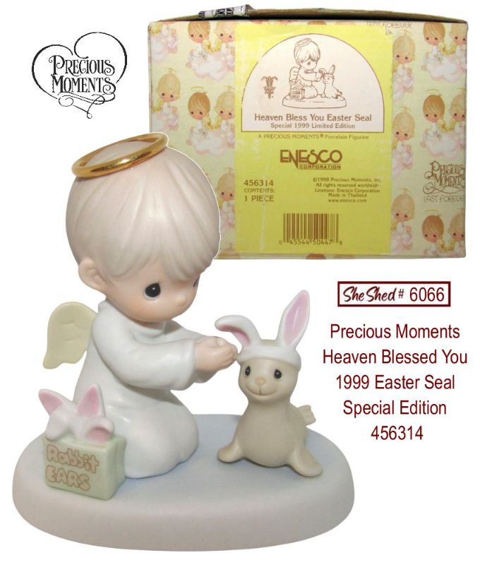 Precious Moments 1999 Heaven Bless You Easter Seal Special Ed. 456314 with box