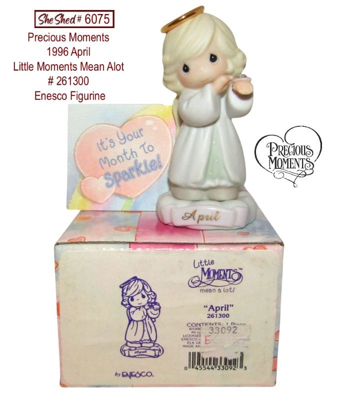 Precious Moments 1996 Little Moments Mean Alot April 261300 Enesco Figure w Box