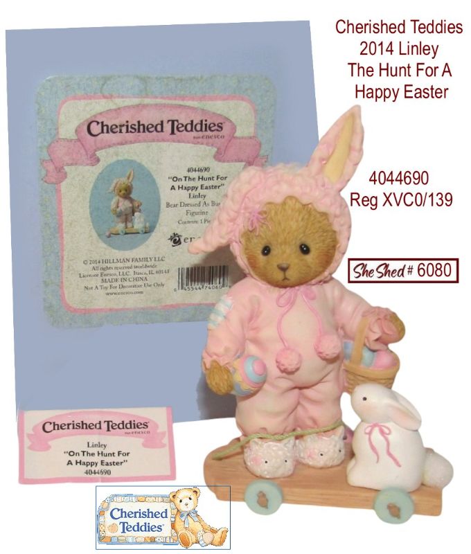 Cherished Teddies 2014 Linley The Hunt For A Happy Easter 4044690 Reg XVC0/139
