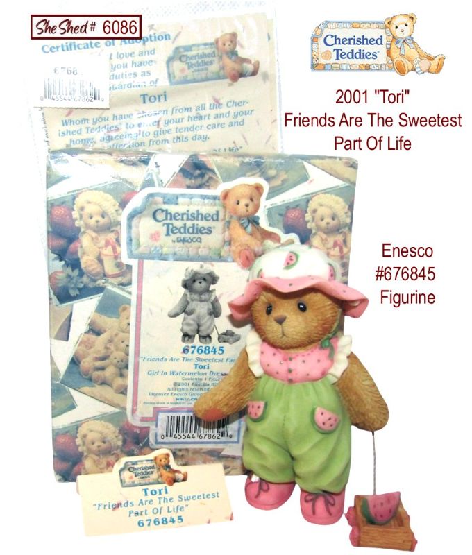 Cherished Teddies 2001 Tori Friends Are The Sweetest Part Of Life 676845 Figure