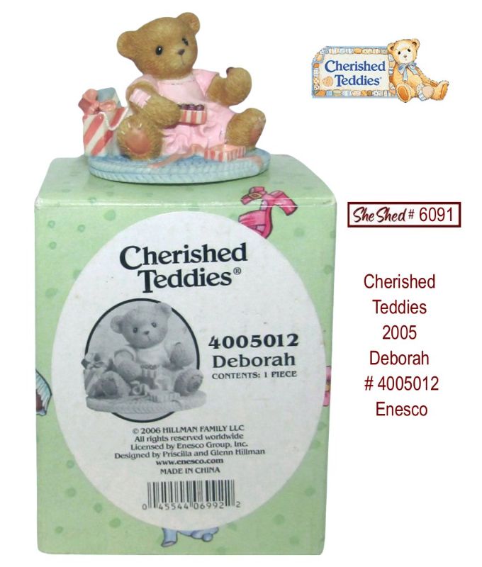 Cherished Teddies 2005 Deborah Club Exclusive 4005012 Enesco Original Box 