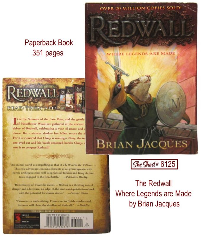 Redwall Book 1 Paperback Brian Jacques Firebird Fantasy Novel 351 Pages