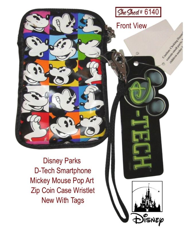 Disney Parks D-Tech Mickey Mouse Pop Art Smartphone Case Wristlet NWT