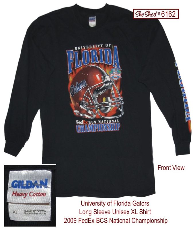 Florida Gators 2009 BCS National Championship Long Sleeve Shirt XL Gildan