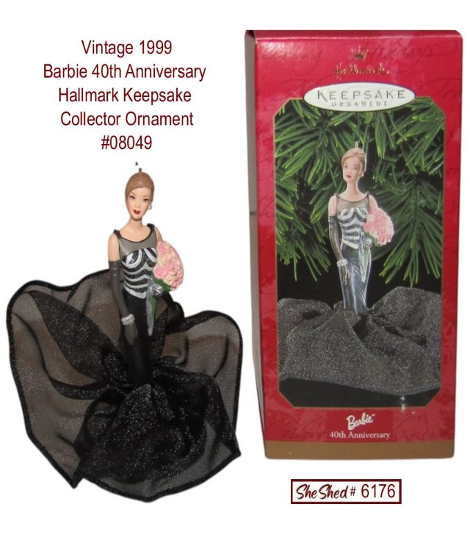 Barbie 40th Anniversary 1999 Hallmark Keepsake Collector Ornament 08049 w box