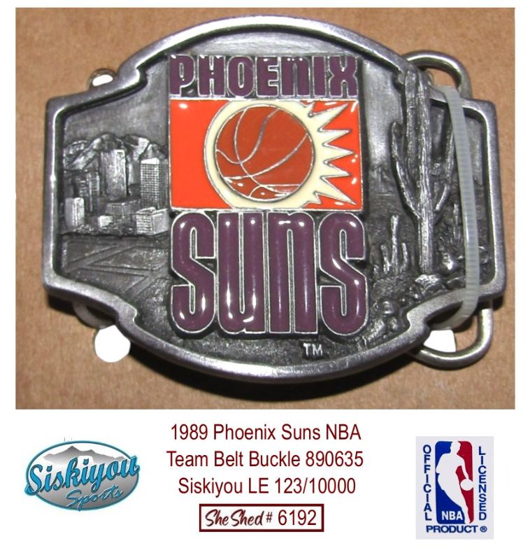1989 Phoenix Suns NBA Team Belt Buckle 890635 Siskiyou LE 123/10000