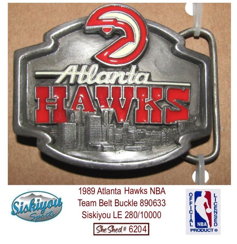 1989 Atlanta Hawks NBA Team Belt Buckle 890633 Siskiyou LE 280/10000