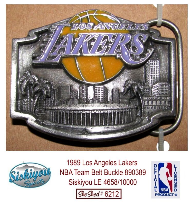 1989 Los Angeles Lakers NBA Team Belt Buckle 890389 Siskiyou LE 4658/10000