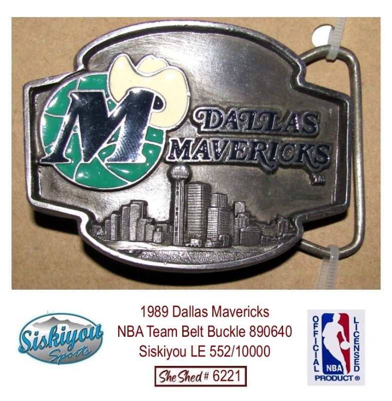 1989 Dallas Mavericks NBA Team Belt Buckle 890640 Siskiyou LE 552/10000