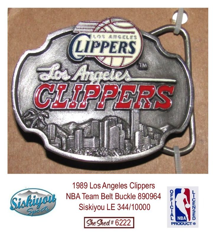 1989 Los Angeles Clippers NBA Team Belt Buckle 890964 Siskiyou LE 344/10000