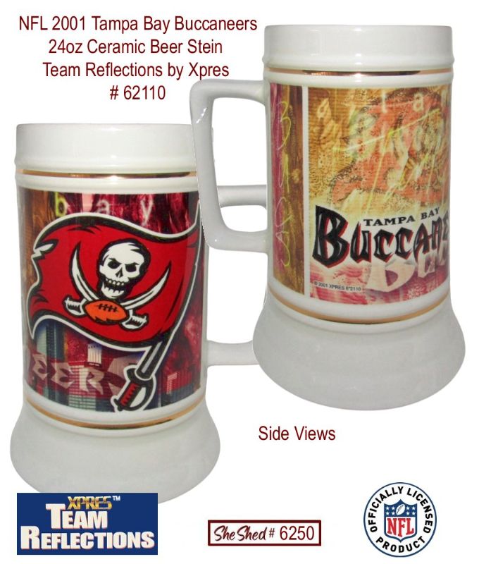 NFL 2001 Tampa Bay Buccaneers 24oz Beer Stein Team Reflections by Xpres 62110