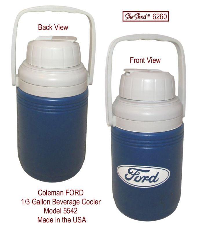 Vintage Coleman Ford 1/3 Gallon Beverage Cooler Jug Model 5542 USA