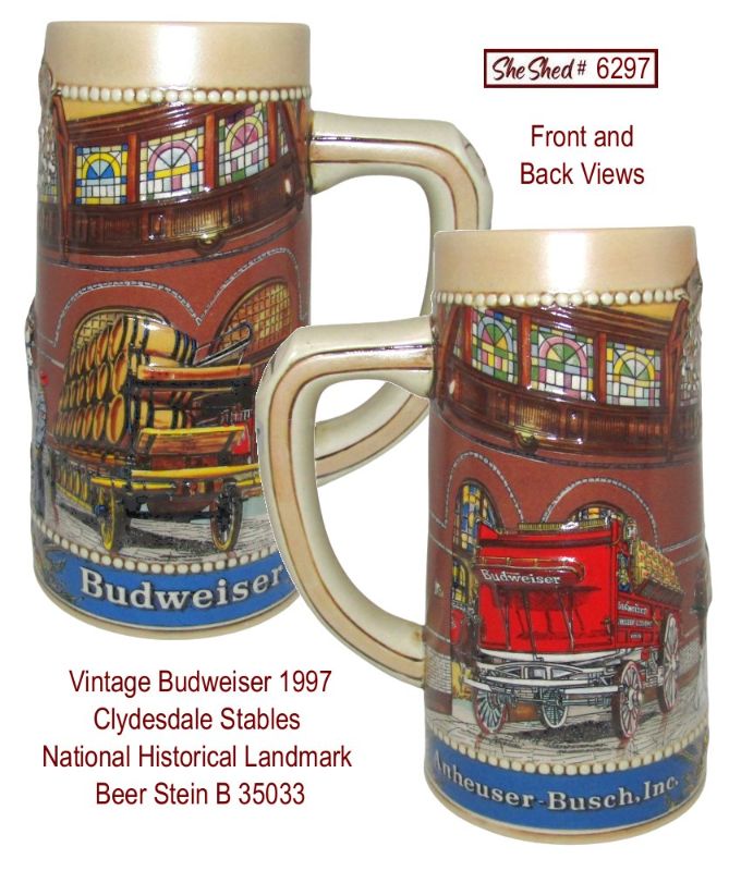 Budweiser Clydesdale Stables National Historical Landmark Beer Stein B 35033