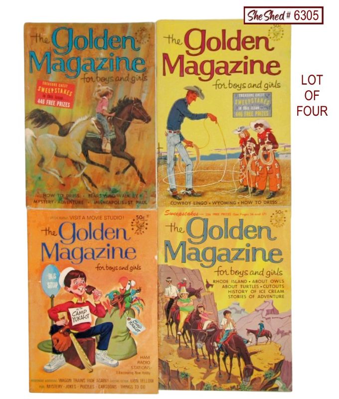 Vintage 1967 Lot of 4 Golden Magazine for Boys and Girls Children's Magazines