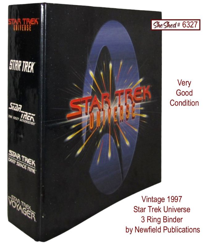 Vintage 1997 Star Trek Universe Newfield 3 Ring Binder with Collector Pages